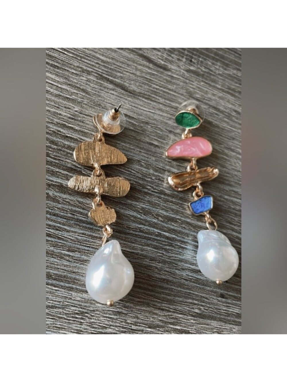 Pearl earring drops A339 - Picture 3 of 5